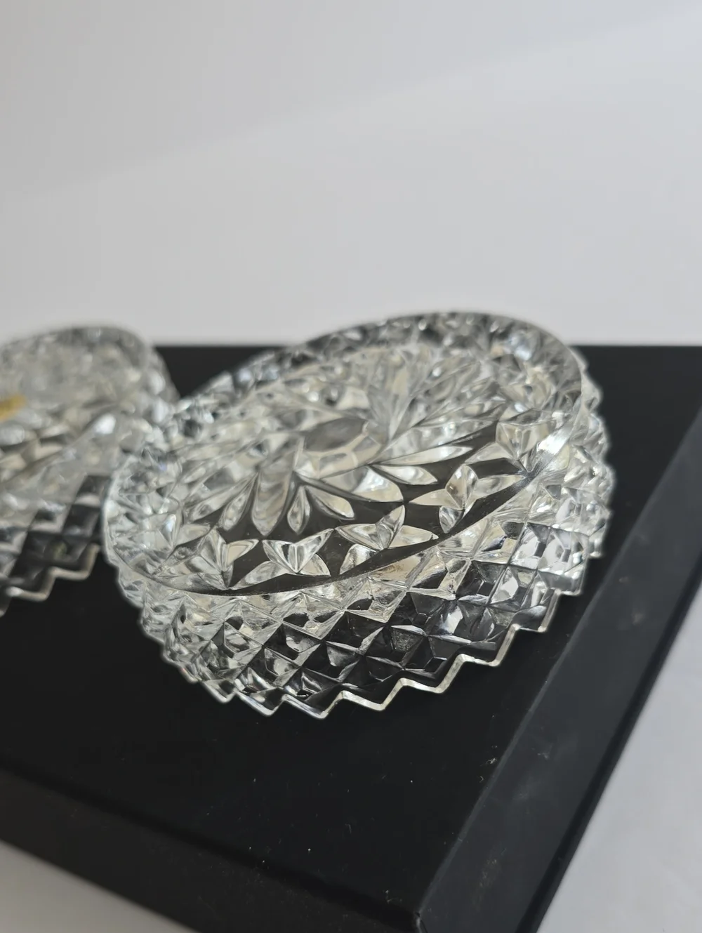 Vintage The European Collection Set Of 2 Crystal  Coasters Bowls Germany